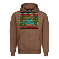 Chestnut feliz navidad Zipper Hoodie - RanaPortraitStore
