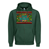 Sports Green feliz navidad Zipper Hoodie - RanaPortraitStore