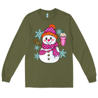 Army Green bougie snowman Long Sleeve Tee - Zillion Design Studio
