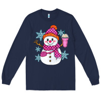 Navy bougie snowman Long Sleeve Tee - Zillion Design Studio