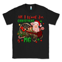 Black all i want for christmas is a pig Classic Tee - FaDigitalArtStudio