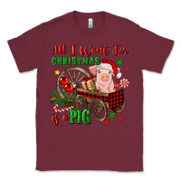 Burgundy all i want for christmas is a pig Classic Tee - FaDigitalArtStudio