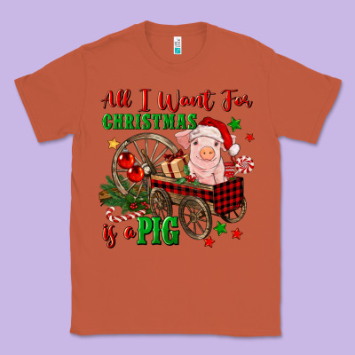 All I Want For Christmas Is A Pig Classic Tee Designed By Fadigitalartstudio