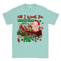Seafoam all i want for christmas is a pig Classic Tee - FaDigitalArtStudio