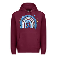 Burgundy in april wear blue autism awareness Premium Hoodie - MaliasSmallBusiness