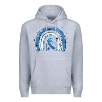 Heather Grey in april wear blue autism awareness Premium Hoodie - MaliasSmallBusiness