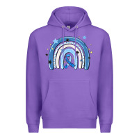 Purple in april wear blue autism awareness Premium Hoodie - MaliasSmallBusiness
