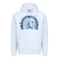 White in april wear blue autism awareness Premium Hoodie - MaliasSmallBusiness