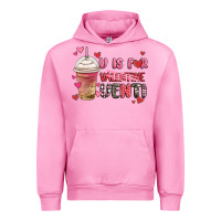 Fuchsia Pink v is for valentine venti coffee cup Urban Hoodie - MaliasSmallBusiness