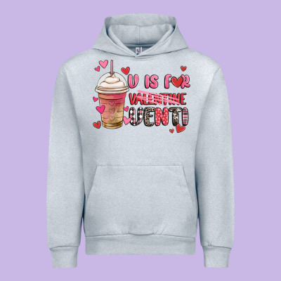 V Is For Valentine Venti Coffee Cup Urban Hoodie Designed By Maliassmallbusiness
