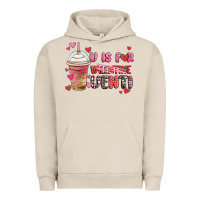 Pigment French Oak v is for valentine venti coffee cup Urban Hoodie - MaliasSmallBusiness