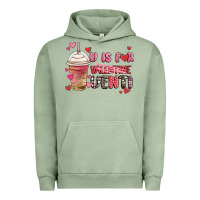 Pigment Oil Green v is for valentine venti coffee cup Urban Hoodie - MaliasSmallBusiness