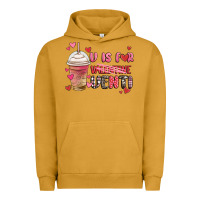 Pigment Peanut Butter v is for valentine venti coffee cup Urban Hoodie - MaliasSmallBusiness