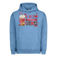 Pigment Pebble Blue v is for valentine venti coffee cup Urban Hoodie - MaliasSmallBusiness