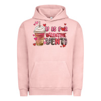 Pigment Salmon v is for valentine venti coffee cup Urban Hoodie - MaliasSmallBusiness