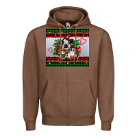 Chestnut christmas heifers Zipper Hoodie - RanaPortraitStore