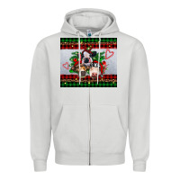 Dove Grey christmas heifers Zipper Hoodie - RanaPortraitStore