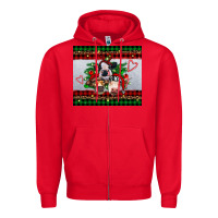 Red christmas heifers Zipper Hoodie - RanaPortraitStore