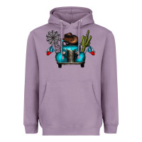 Lavender texas truck Heavyweight Hoodie - CowhideDigitalArt