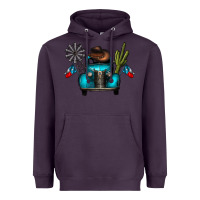 Plum texas truck Heavyweight Hoodie - CowhideDigitalArt