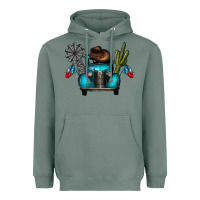 Sage texas truck Heavyweight Hoodie - CowhideDigitalArt
