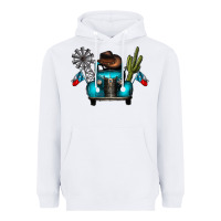 White texas truck Heavyweight Hoodie - CowhideDigitalArt
