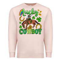 Pale Pink lucky cowboy Premium Sweatshirt - Artiststas