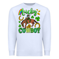 White lucky cowboy Premium Sweatshirt - Artiststas