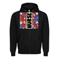 Black american nurse Zipper Hoodie - Zillion Design Studio