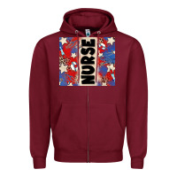 Burgundy american nurse Zipper Hoodie - Zillion Design Studio