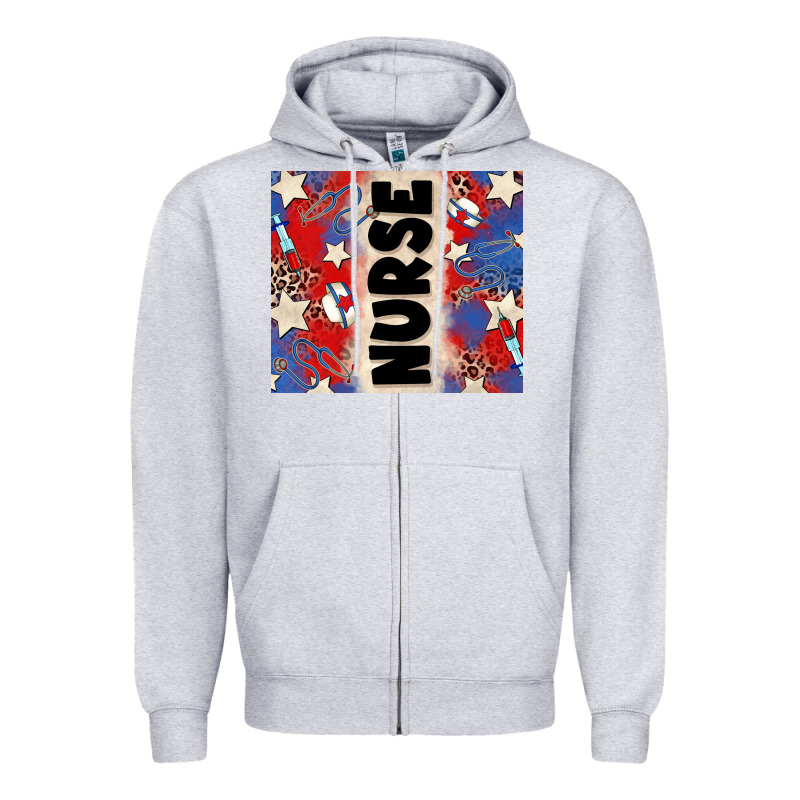 American Nurse Zipper Hoodie by Zillion Design Studio | Teevron