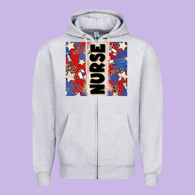 American Nurse Zipper Hoodie Designed By Zillion Design Studio
