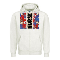 Oatmeal Heather american nurse Zipper Hoodie - Zillion Design Studio