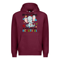 Burgundy what makes you different is what makes you beautif Premium Hoodie - MaliasSmallBusiness