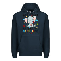 Navy what makes you different is what makes you beautif Premium Hoodie - MaliasSmallBusiness