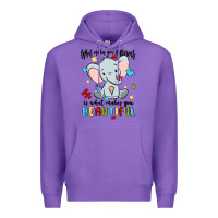 Purple what makes you different is what makes you beautif Premium Hoodie - MaliasSmallBusiness