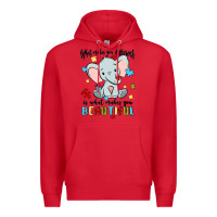 Red what makes you different is what makes you beautif Premium Hoodie - MaliasSmallBusiness