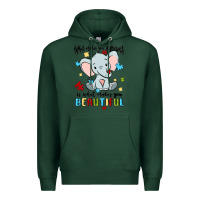 Sports Green what makes you different is what makes you beautif Premium Hoodie - MaliasSmallBusiness