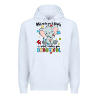 White what makes you different is what makes you beautif Premium Hoodie - MaliasSmallBusiness