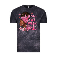 Cloud Black in october we wear pink Vintage Tee - BarkalooDesign