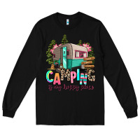 Black camping is my happy place Long Sleeve Tee - RanaPortraitStore