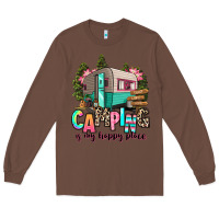 Chestnut camping is my happy place Long Sleeve Tee - RanaPortraitStore