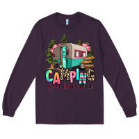 Plum camping is my happy place Long Sleeve Tee - RanaPortraitStore