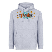 Heather Grey best teacher ever 16oz libbey glass Heavyweight Hoodie - HRA Design Shop