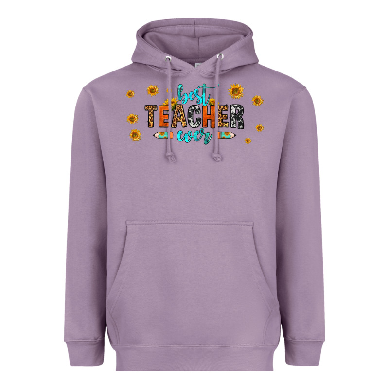 Best Teacher Ever 16oz Libbey Glass Heavyweight Hoodie by HRA Design Shop | Teevron