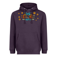 Plum best teacher ever 16oz libbey glass Heavyweight Hoodie - HRA Design Shop