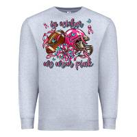 Heather Grey in october we wear pink football Premium Sweatshirt - AdoDesignShop