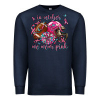 Navy in october we wear pink football Premium Sweatshirt - AdoDesignShop