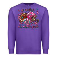Purple in october we wear pink football Premium Sweatshirt - AdoDesignShop