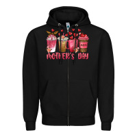 Black mothers day coffee cups Zipper Hoodie - texasbilliewilder